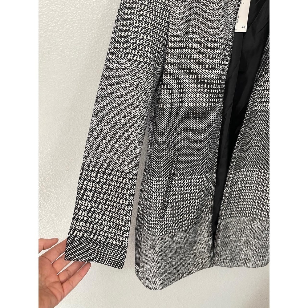 H&M Collarless Open Front Gray Jacket Women’s Size US 4 NEW WITH TAGS - Picture 6 of 9